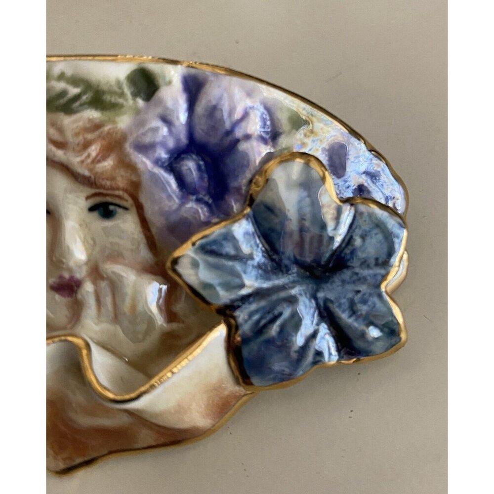 Handmade Porcelain Hair Barrette - Picture 3 of 9